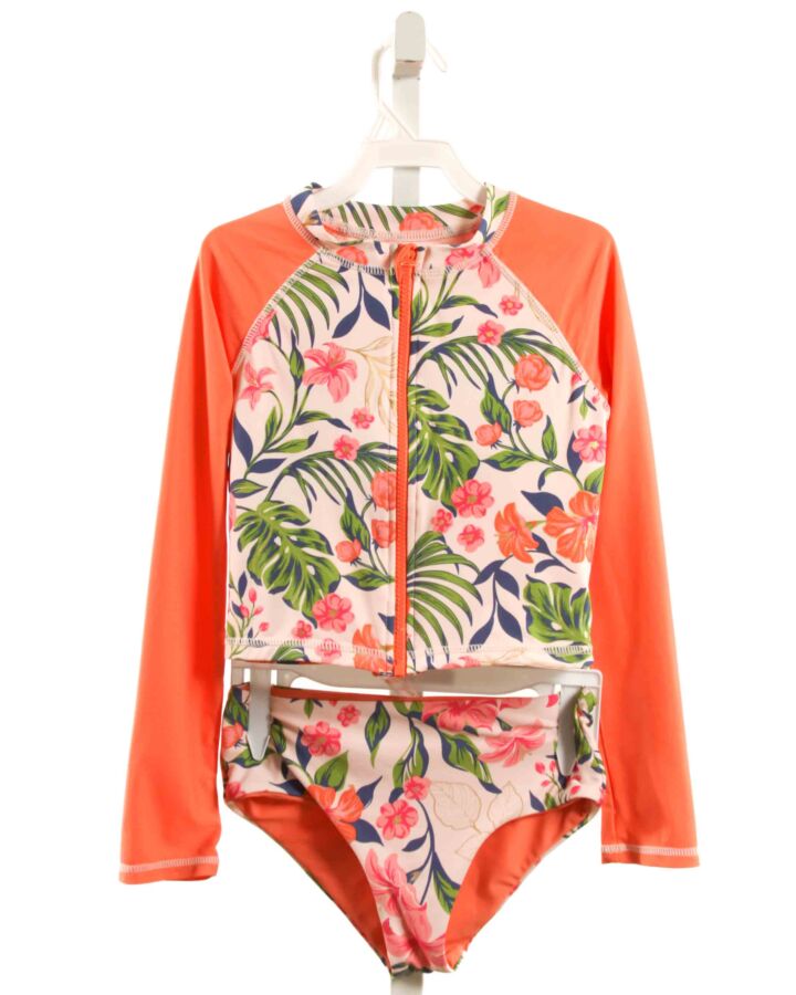 C&C CALIFORNIA  PINK  FLORAL  2-PIECE SWIMSUIT