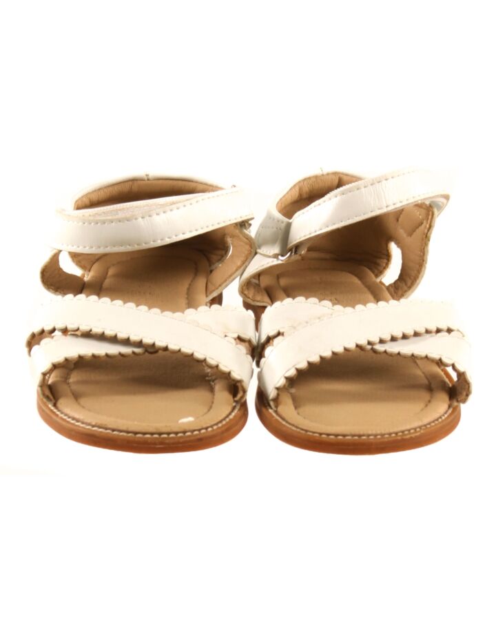 FELIX & FLORA WHITE SANDALS *THIS ITEM IS GENTLY USED WITH MINOR SIGNS OF WEAR (MINOR CREASING AND FAINT STAIN) *VGU SIZE TODDLER 12