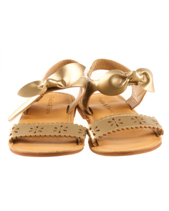 FELIX & FLORA GOLD SANDALS  *EUC SIZE TODDLER 12