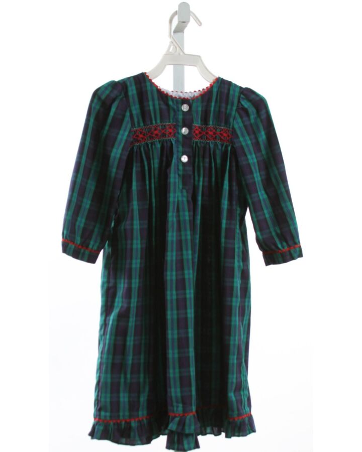 ANAVINI  GREEN  PLAID  DRESS WITH RIC RAC