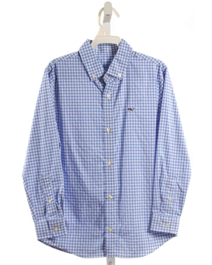 VINEYARD VINES  BLUE  GINGHAM  DRESS SHIRT