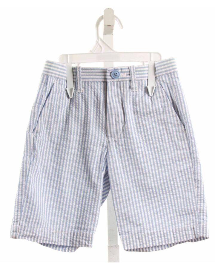 CREWCUTS  LT BLUE SEERSUCKER STRIPED  SHORTS