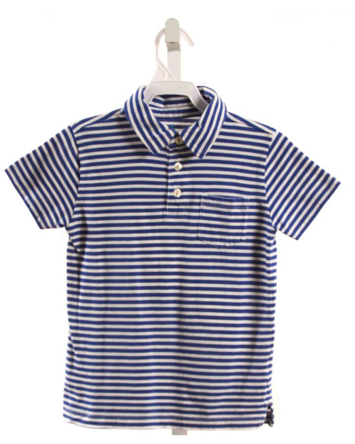 CREWCUTS  BLUE  STRIPED  KNIT SS SHIRT