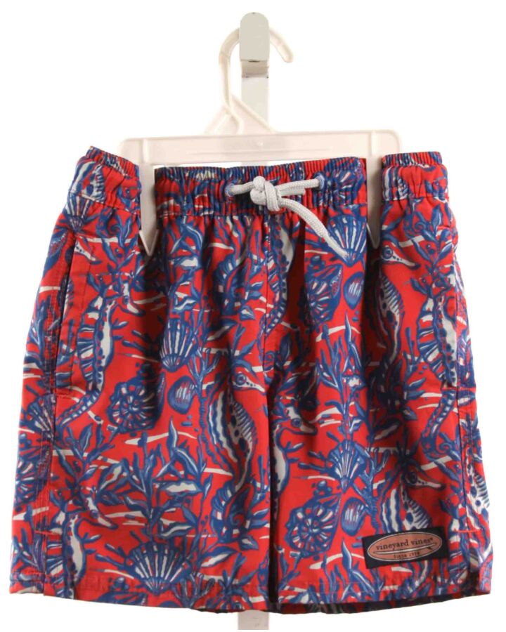 VINEYARD VINES RED SWIM TRUNKS