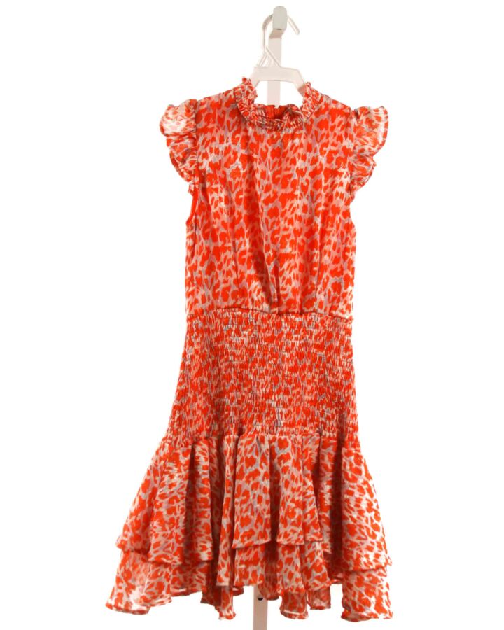 MISS BEHAVE  ORANGE   PRINTED DESIGN PARTY DRESS