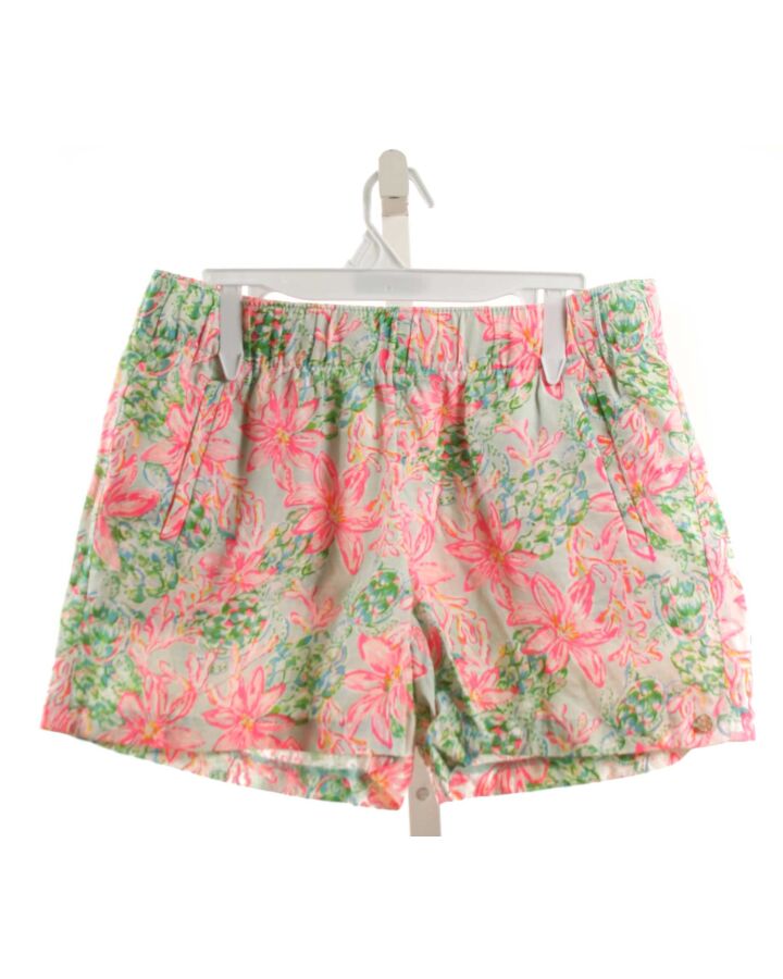 LILLY PULITZER  HOT PINK LINEN FLORAL  SHORTS