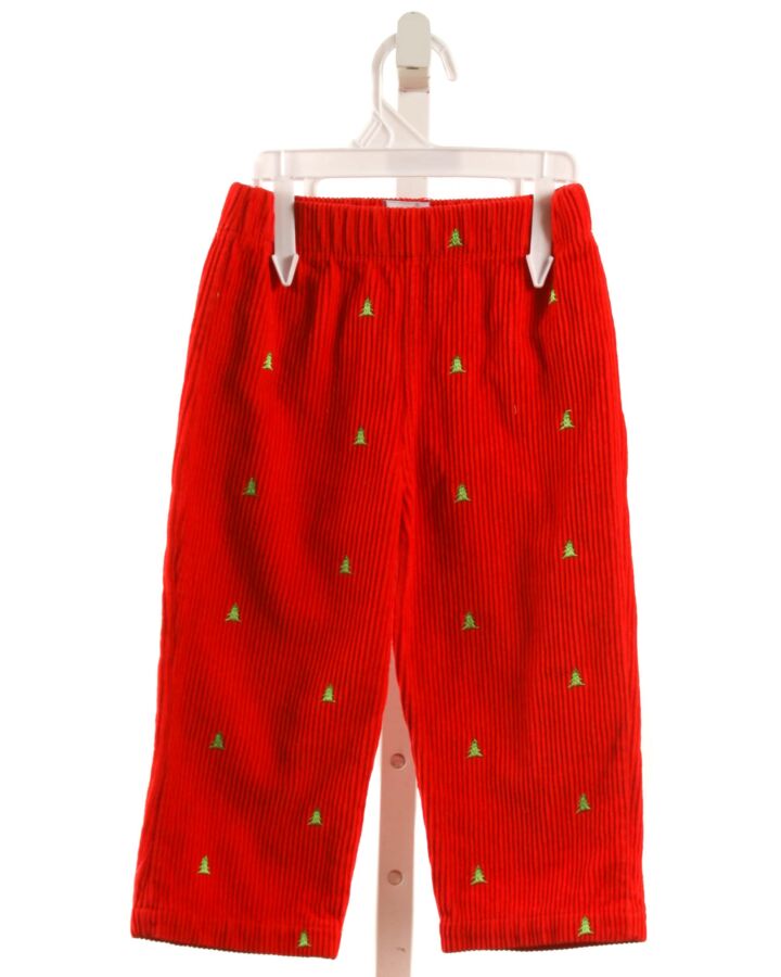 MUD PIE  RED CORDUROY  EMBROIDERED PANTS
