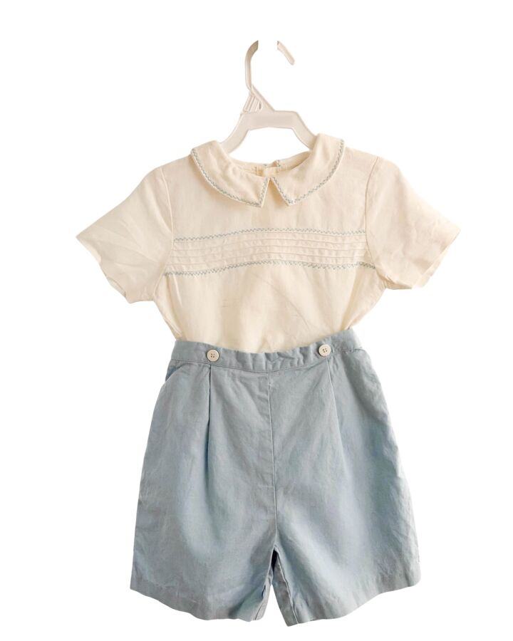 LULI & ME  LT BLUE   EMBROIDERED 2-PIECE OUTFIT