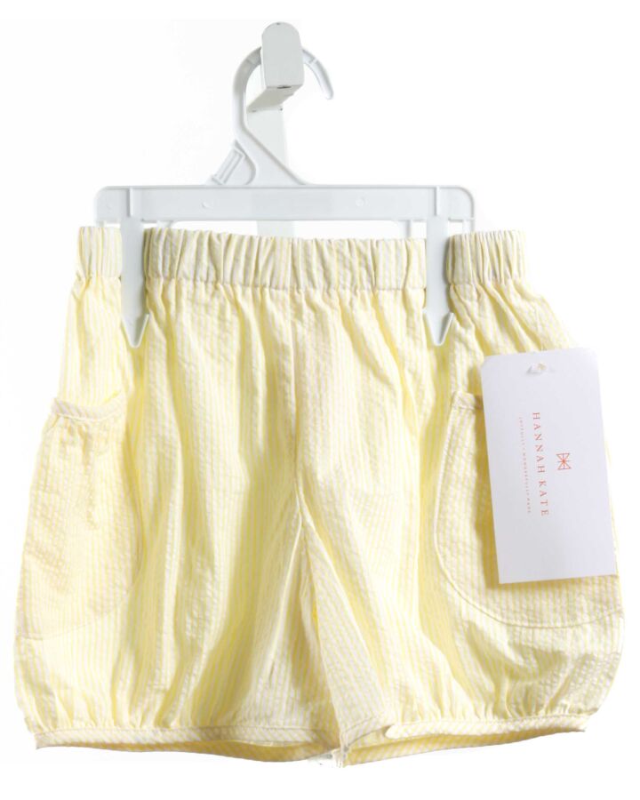 HANNAH KATE  YELLOW SEERSUCKER STRIPED  SHORTS