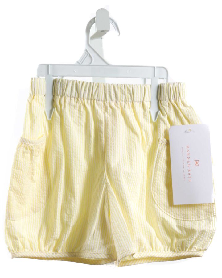 HANNAH KATE  YELLOW SEERSUCKER STRIPED  SHORTS