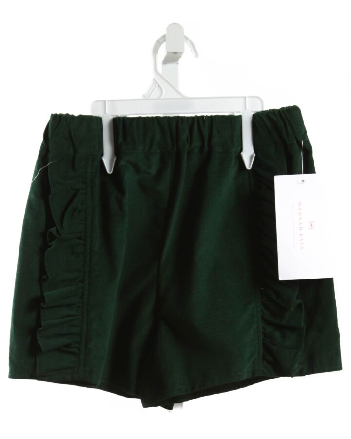 HANNAH KATE  FOREST GREEN CORDUROY   SHORTS WITH RUFFLE