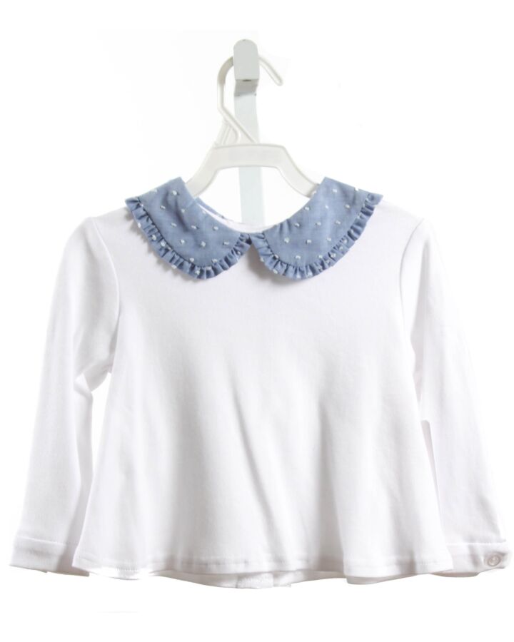 HANNAH KATE  WHITE  SWISS DOT  KNIT LS SHIRT