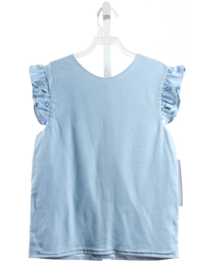 HANNAH KATE  LT BLUE LINEN   SLEEVELESS SHIRT