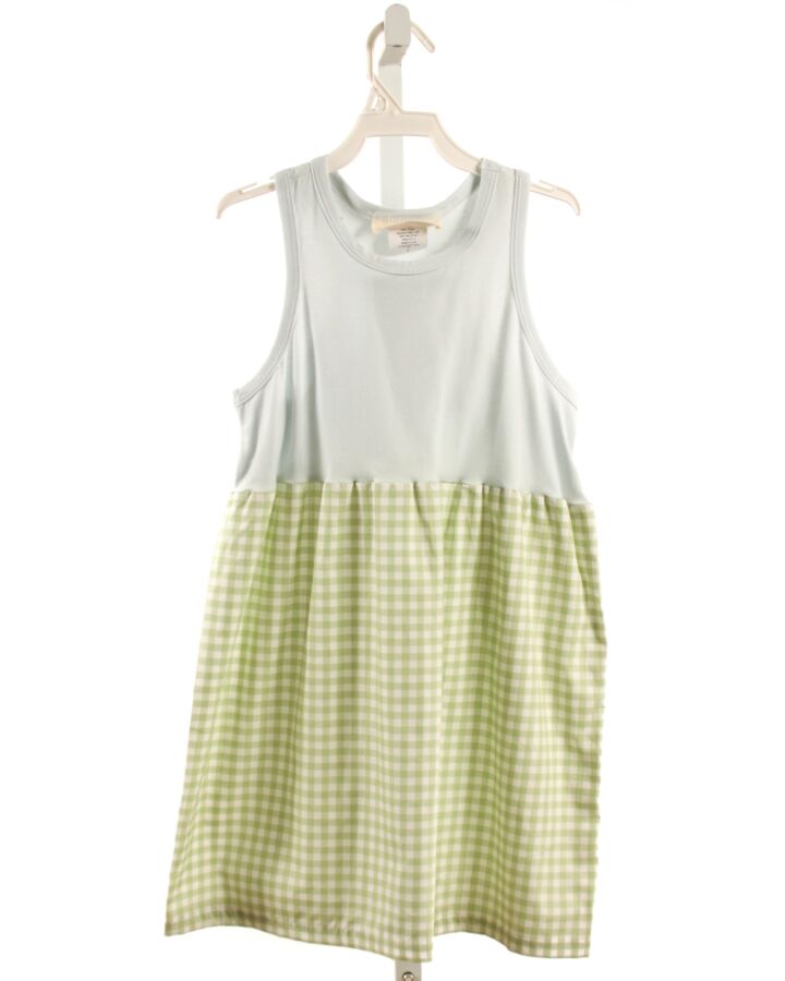 HANNAH KATE  LT GREEN  GINGHAM  KNIT DRESS