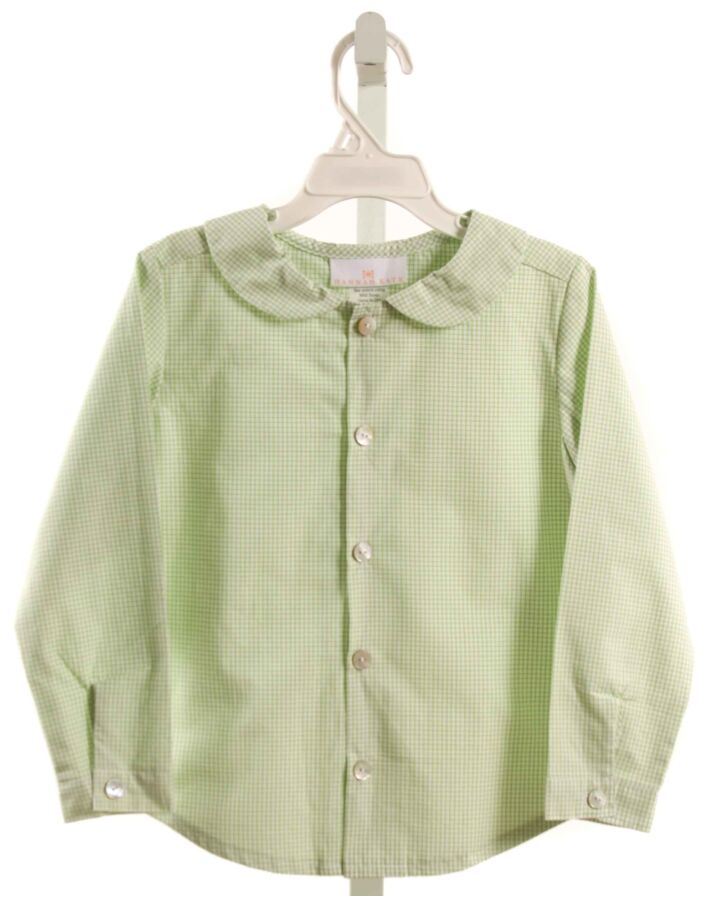HANNAH KATE  LIME GREEN  WINDOWPANE  DRESS SHIRT