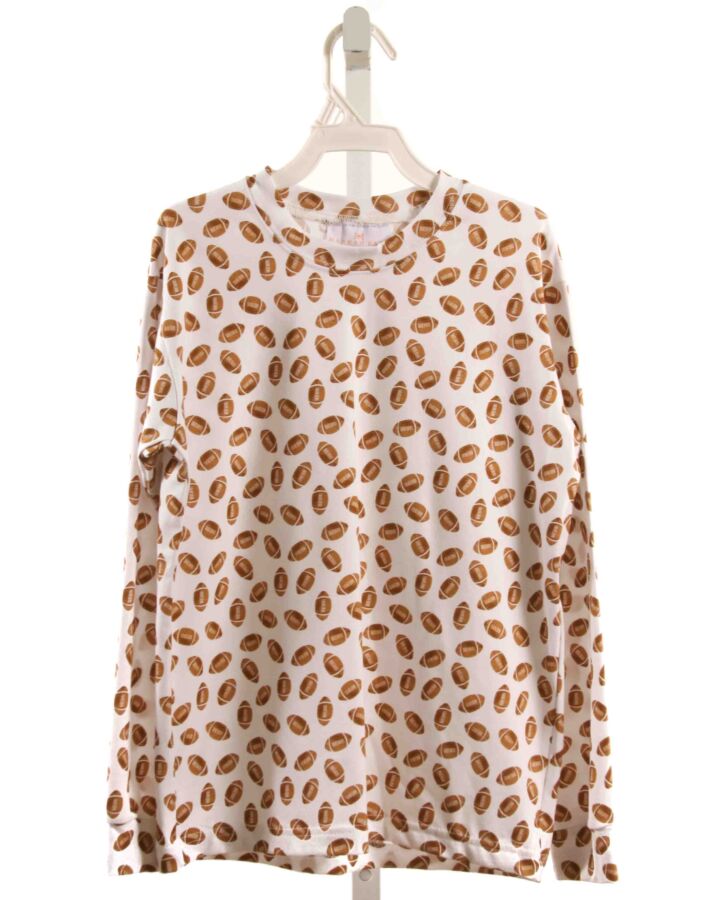 HANNAH KATE  BROWN  PRINT  KNIT LS SHIRT