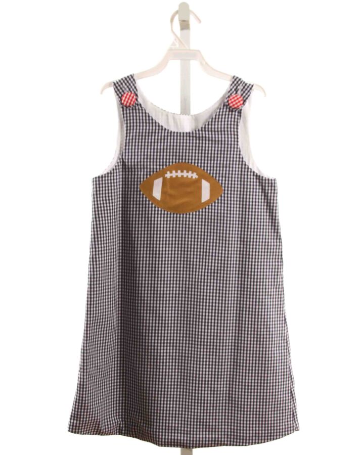 HANNAH KATE  NAVY  GINGHAM APPLIQUED DRESS