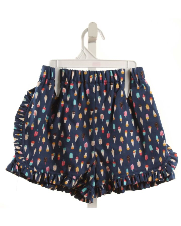 HANNAH KATE  NAVY  PRINT  SHORTS WITH RUFFLE