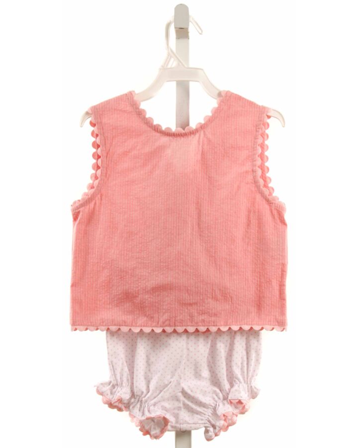 HANNAH KATE  PINK SEERSUCKER   2-PIECE OUTFIT WITH RIC RAC