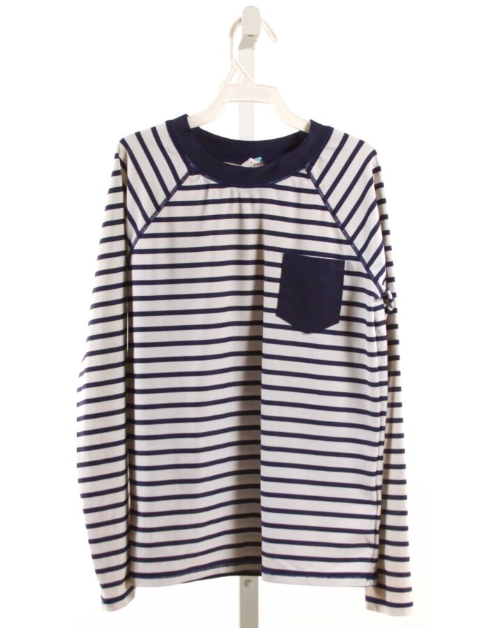 CABANA LIFE  NAVY  STRIPED  RASH GUARD