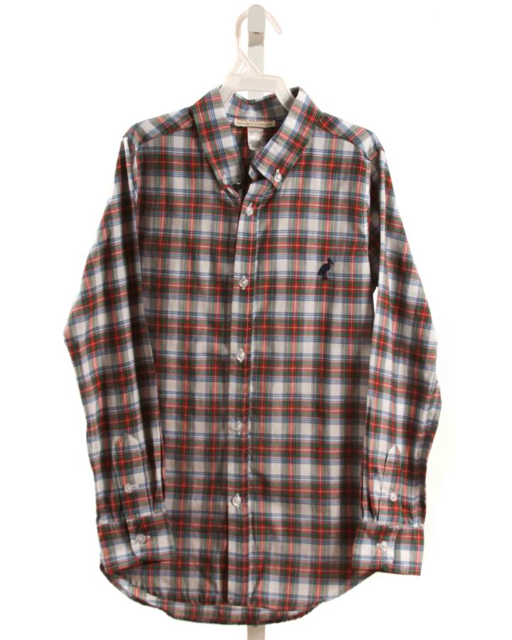 THE BEAUFORT BONNET COMPANY  RED  PLAID  DRESS SHIRT