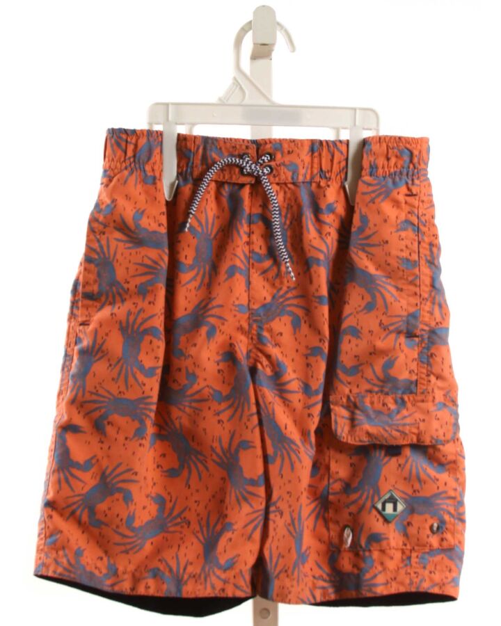 CABANA LIFE  ORANGE  PRINT  SWIM TRUNKS