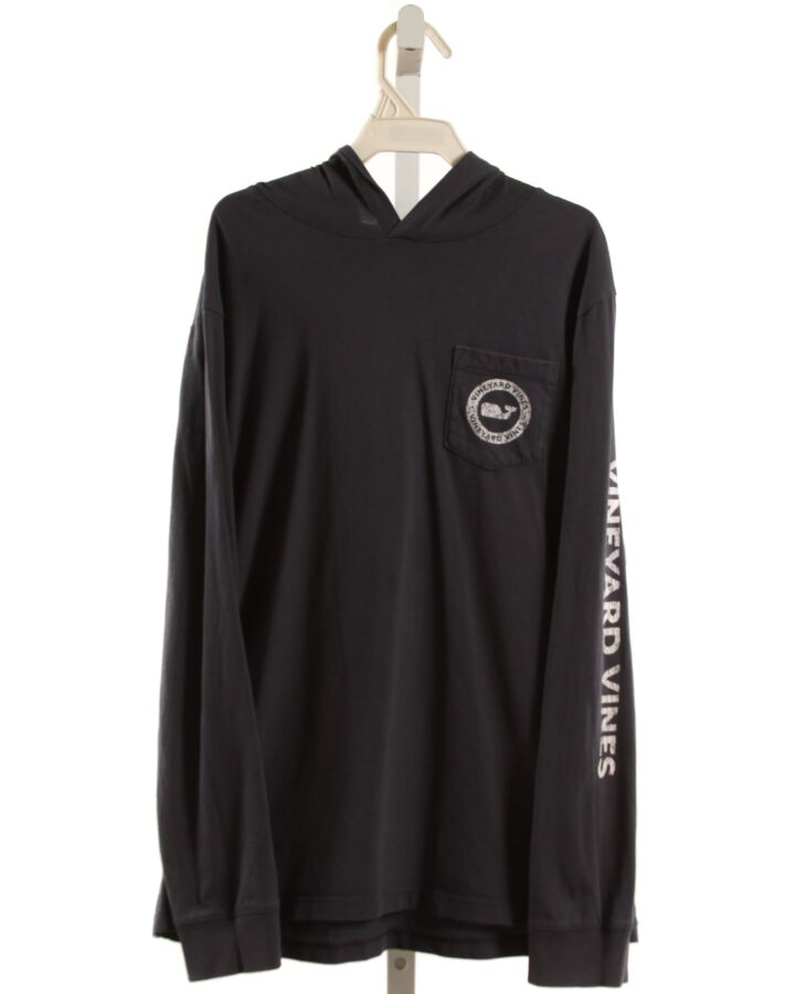 VINEYARD VINES  NAVY  PRINT  KNIT LS SHIRT