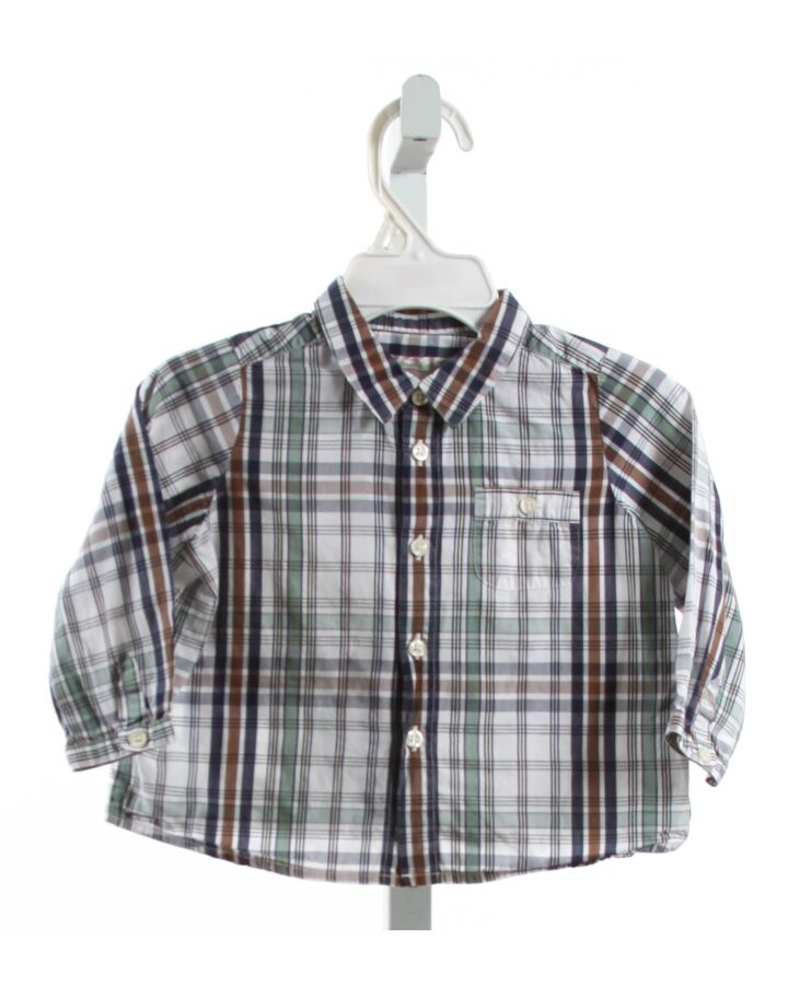 BONPOINT  MULTI-COLOR  PLAID  DRESS SHIRT