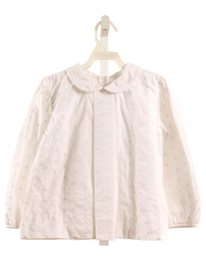 ALICE KATHLEEN  WHITE  POLKA DOT EMBROIDERED DRESS SHIRT