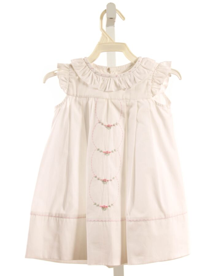 SOPHIE & LUCAS  WHITE  FLORAL EMBROIDERED DRESS