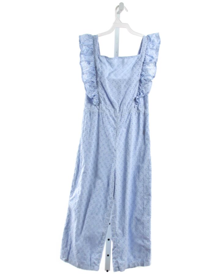 HOPE & HENRY  LT BLUE EYELET  ROMPER WITH RUFFLE