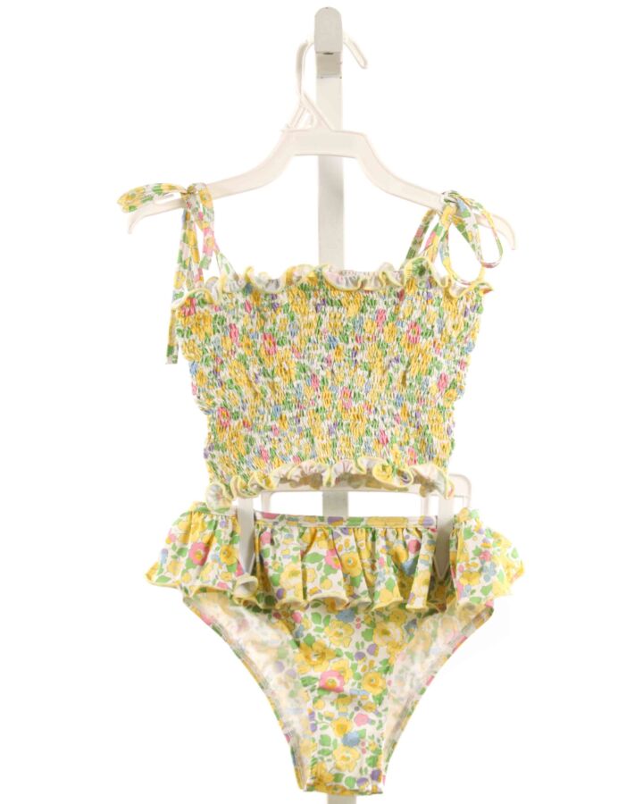 SAL & PIMENTA  YELLOW  FLORAL  2-PIECE SWIMSUIT WITH RUFFLE