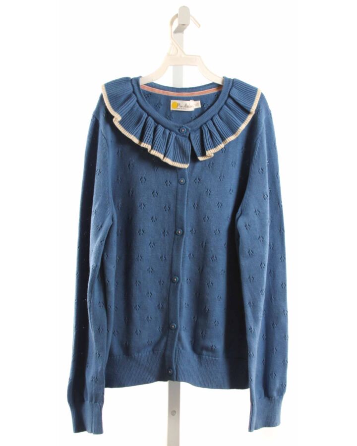 MINI BODEN  BLUE    CARDIGAN WITH RUFFLE