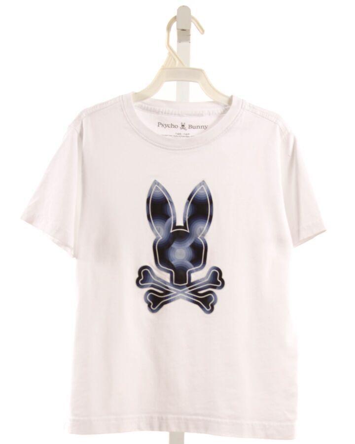 PSYCHO BUNNY  WHITE   PRINTED DESIGN T-SHIRT