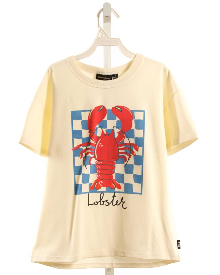 ROCK YOUR KID  PALE YELLOW   PRINTED DESIGN T-SHIRT