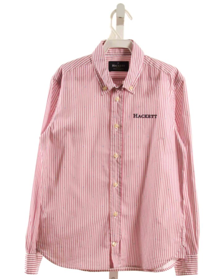 HACKETT  LAVENDER  STRIPED EMBROIDERED DRESS SHIRT