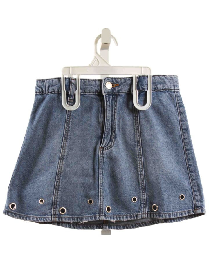 ZARA  DENIM    SKIRT WITH EYELET TRIM