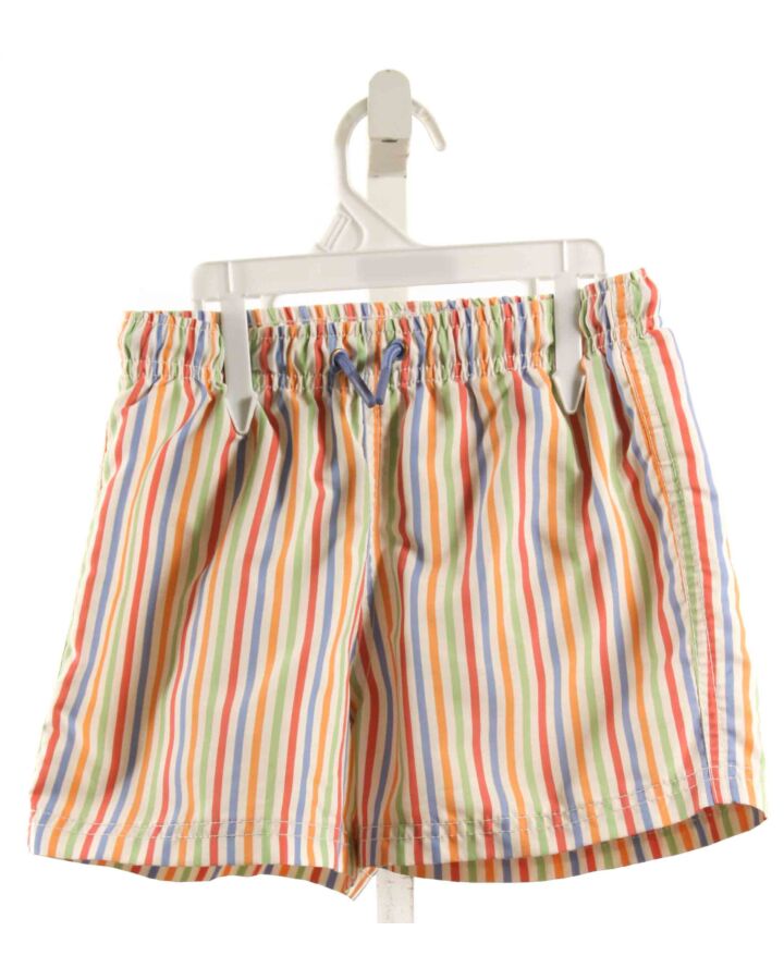 NO TAG  MULTI-COLOR  STRIPED  SWIM TRUNKS