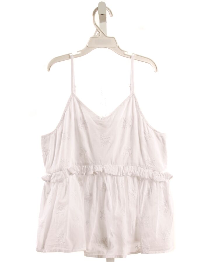 T & B WHITE SLEEVELESS SHIRT