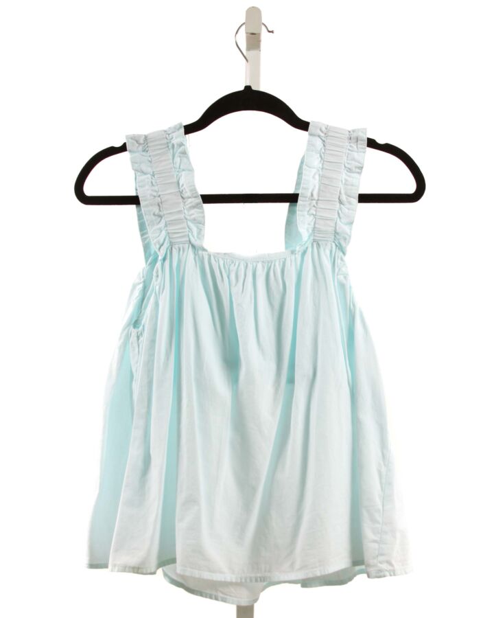 PLEAT. LT BLUE SLEEVELESS SHIRT