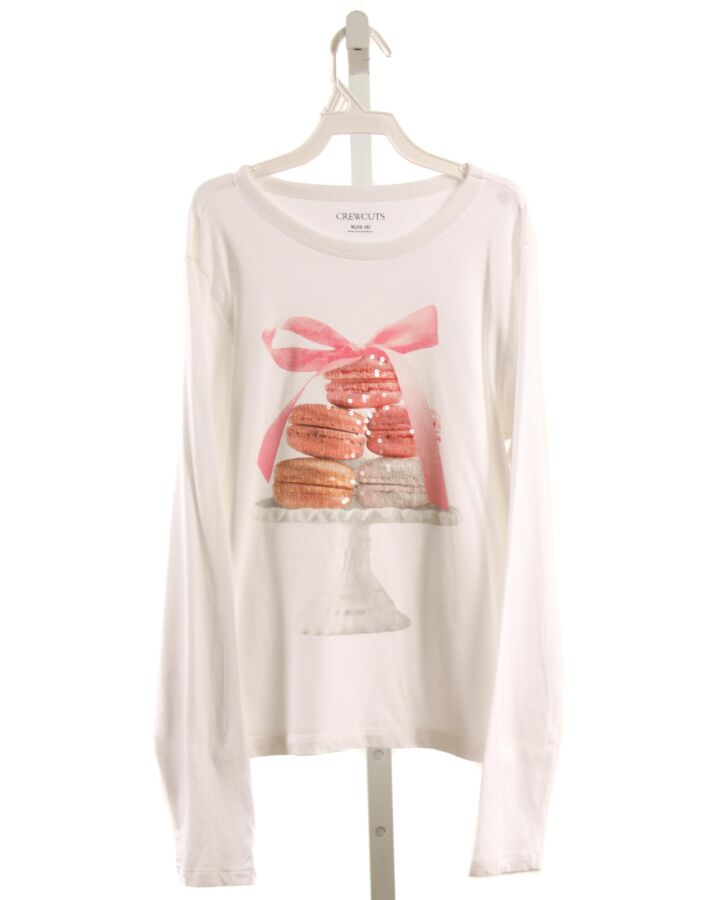 CREWCUTS  WHITE   PRINTED DESIGN KNIT LS SHIRT