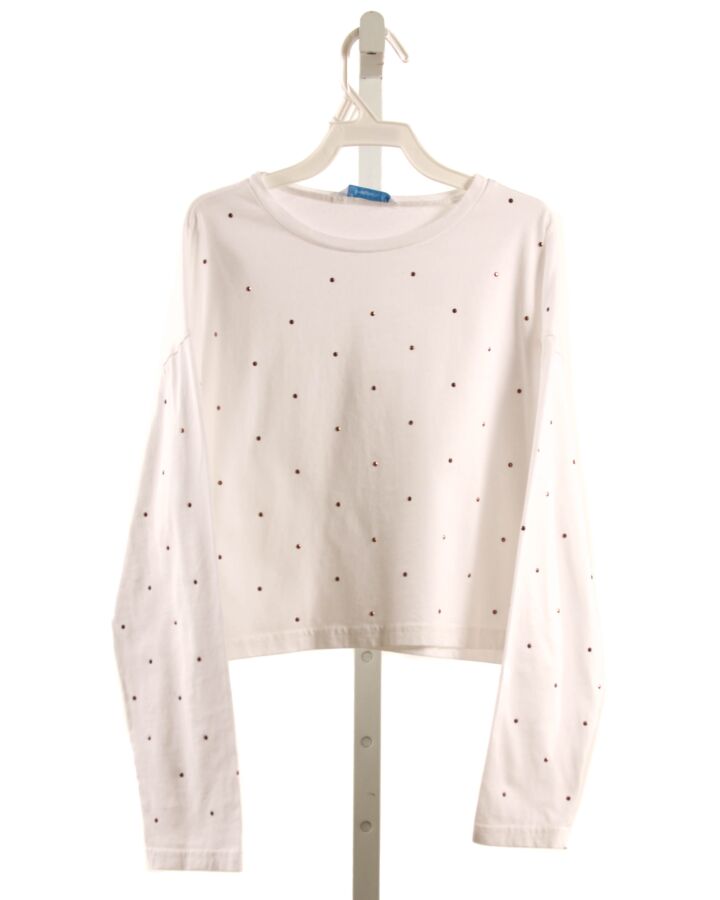 MAYORAL  WHITE    KNIT LS SHIRT WITH SEQUINS