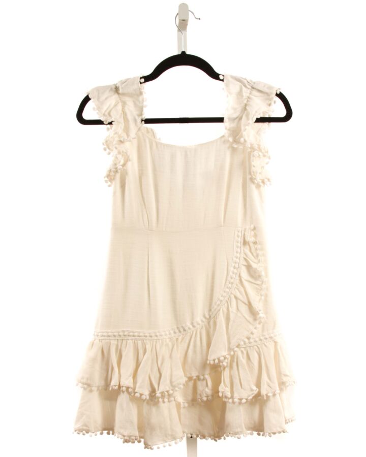 SELFIE  CREAM    DRESS WITH RUFFLE