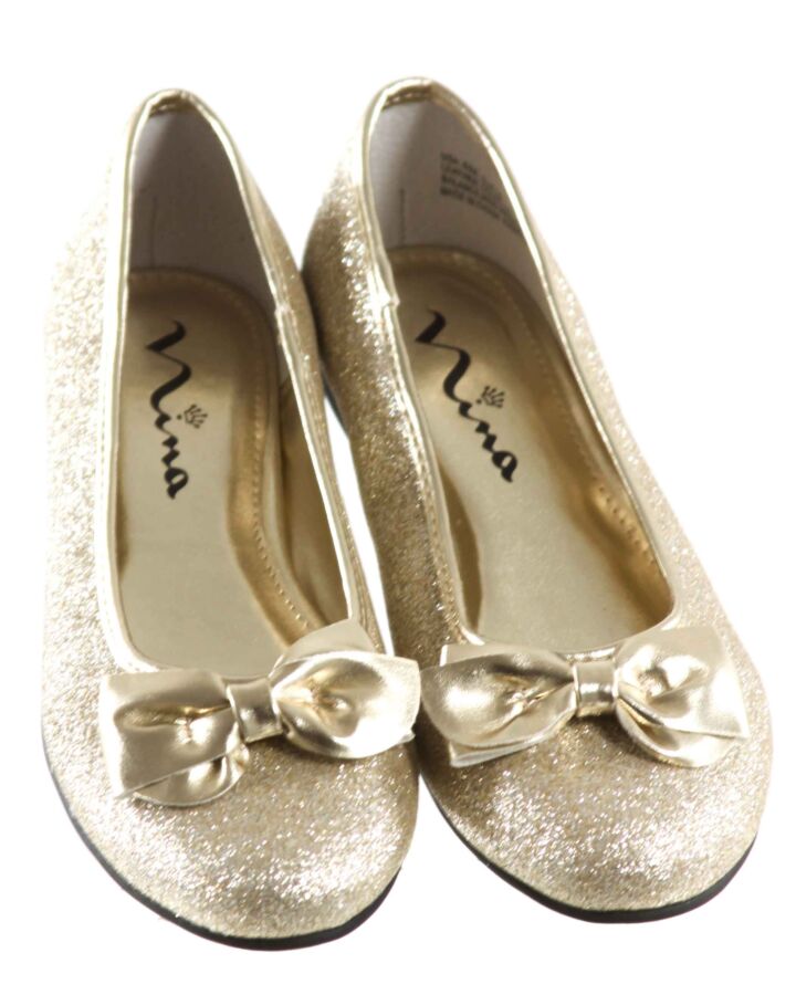 NINA GOLD DRESS SHOES NEW WITHOUT TAG *NWT SIZE CHILD 4