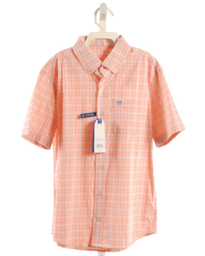 SOUTHERN TIDE  LT PINK  PLAID  DRESS SHIRT