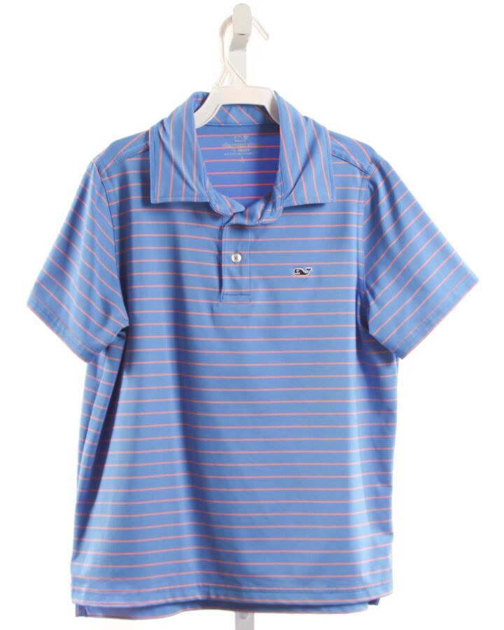 VINEYARD VINES  BLUE  STRIPED  KNIT SS SHIRT