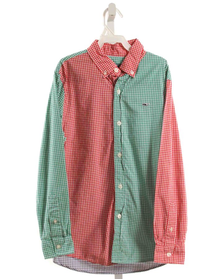 VINEYARD VINES  MULTI-COLOR  GINGHAM  DRESS SHIRT