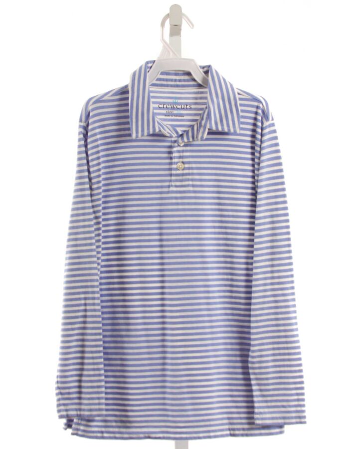 CREWCUTS  BLUE  STRIPED  KNIT LS SHIRT