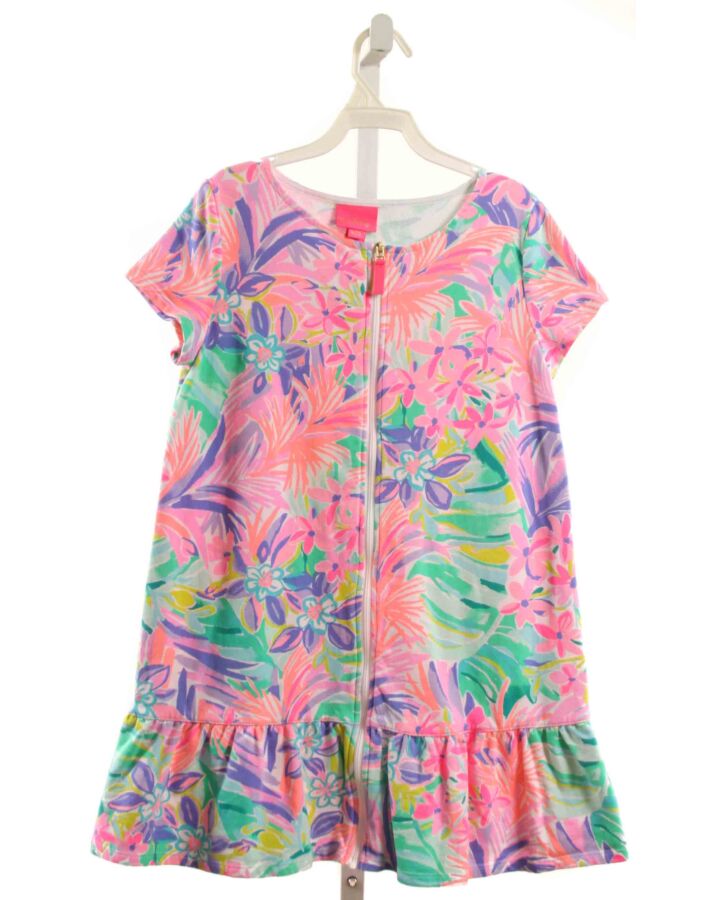 LILLY PULITZER  PINK KNIT FLORAL  COVER UP