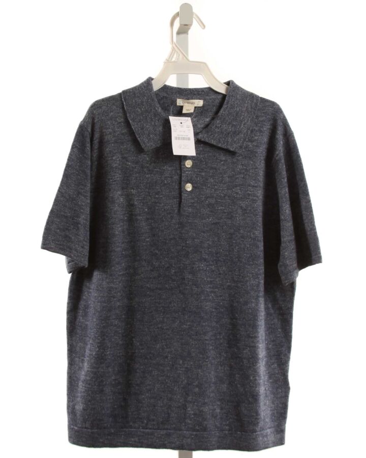 CREWCUTS  BLUE COTTON   KNIT SS SHIRT